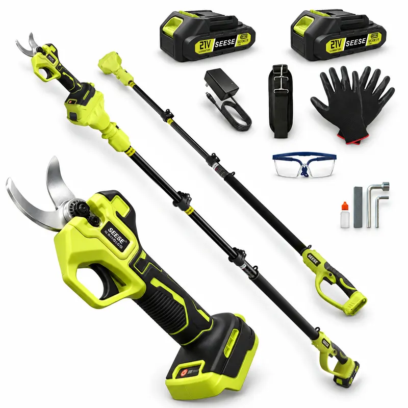 SEESE 2-in-1 Cordless Pruning Shears with Telescoping Pole