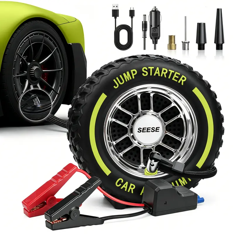SEESE Portable Tire Inflator and 12V Jump Starter