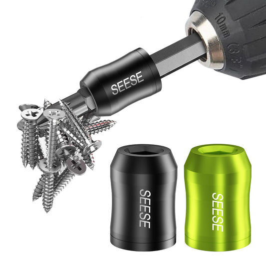 SEESE Magnetic Screw Holder Rings for 1/4-Inch Hex Bits, 2-Pack