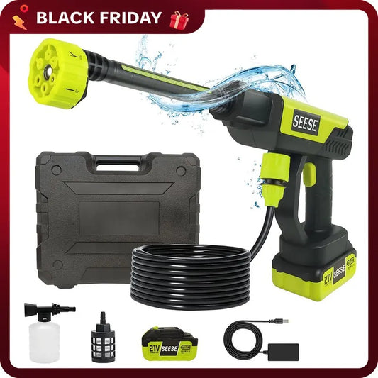SEESE Cordless Portable Power Cleaner with 6-in-1 Nozzle