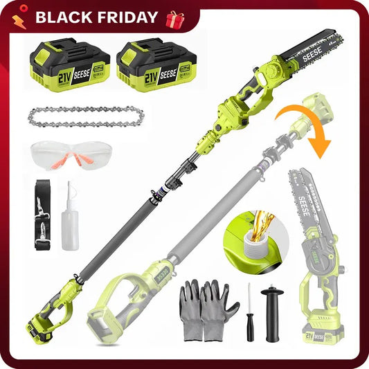 SEESE 2-in-1 Cordless Pole Saw and Mini Chainsaw