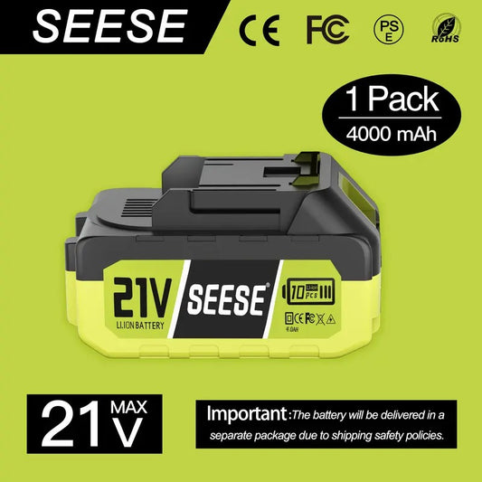 SEESE 21V Max 4.0Ah Rechargeable Lithium-Ion Battery Pack