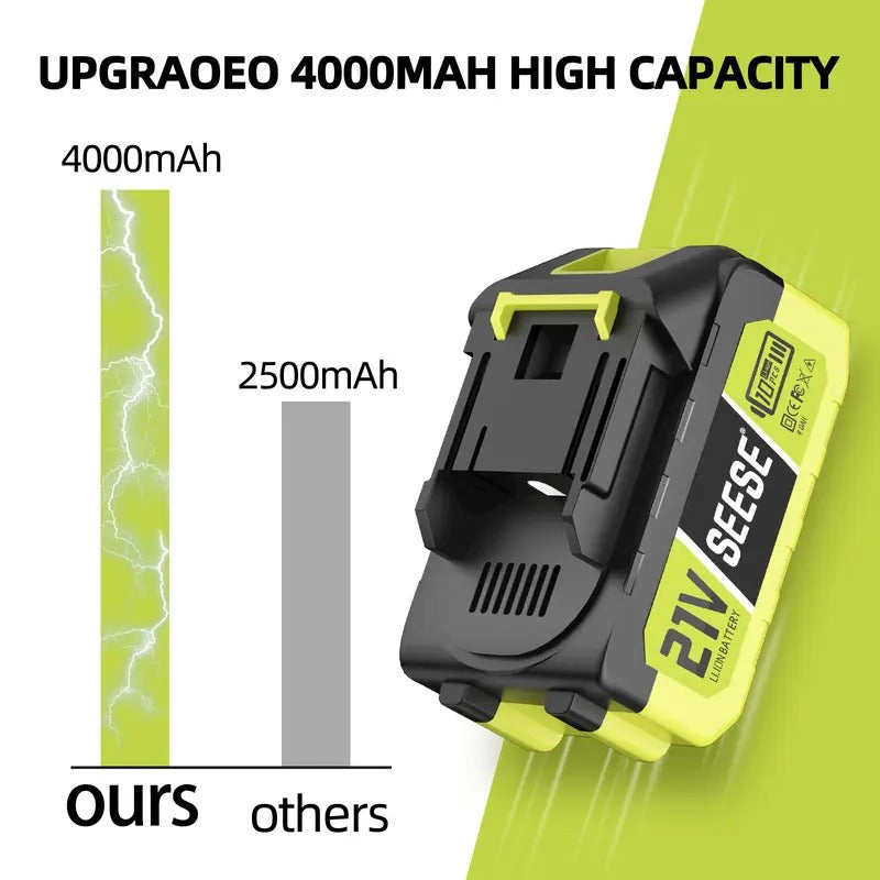SEESE 21V Max Lithium Battery Pack Compatible with SEESE 21V Cordless Power Tools (1 Pack 21V Battery) Works with SEESE Blower Car Washer Chainsaw and Other Power Tools Gift for Thanksgiving,Christmas,New Year