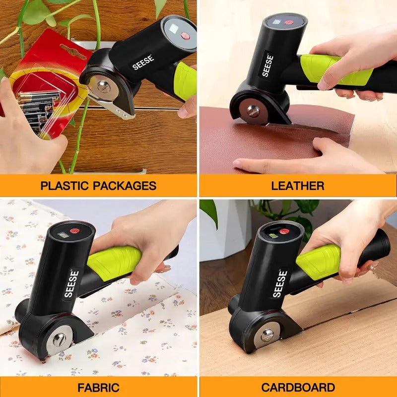 SEESE Cordless Electric Scissors for Cardboard and Fabric