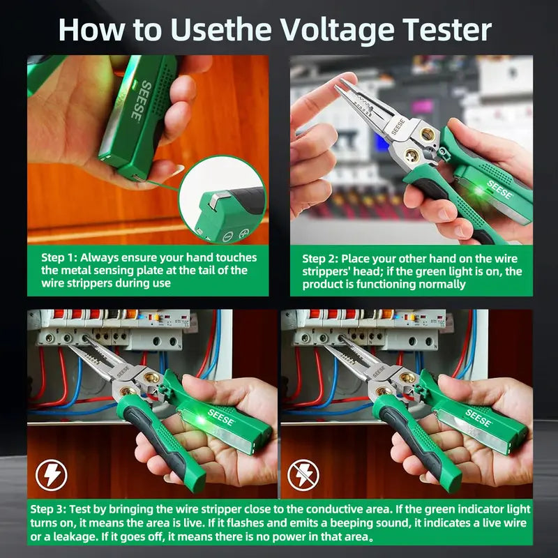 8-in-1 Wire Stripper and Cutting Pliers