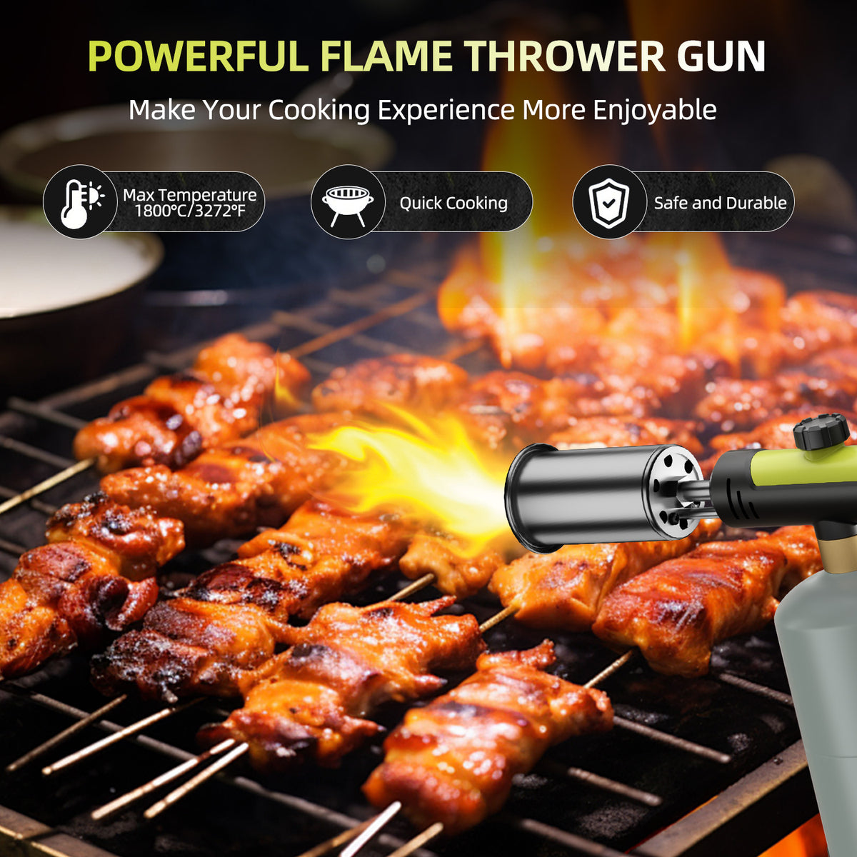 SEESE Propane Searing Torch with Adjustable Flame