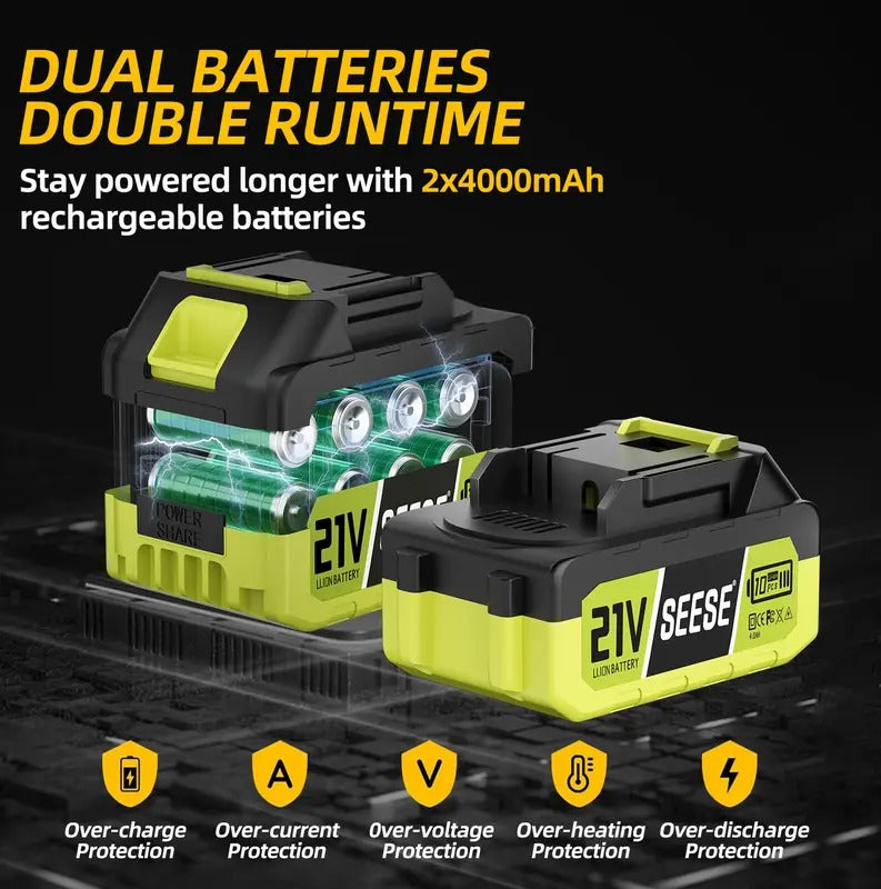 SEESE 2-in-1 Cordless Pole Saw and Mini Chainsaw