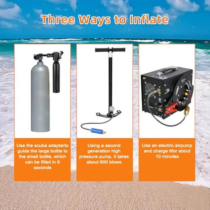 SEESE 0.5L Mini Scuba Tank with Full-Face Snorkel Mask