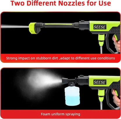 SEESE Cordless Portable Power Cleaner with 6-in-1 Nozzle