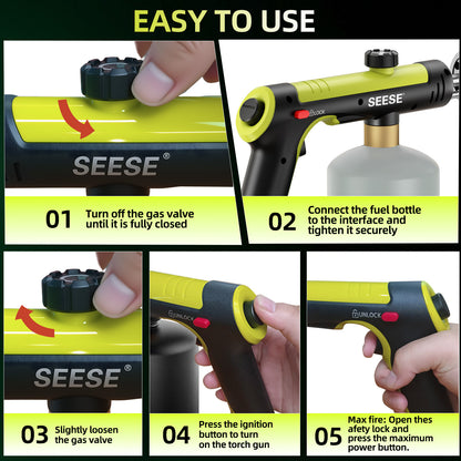SEESE Propane Searing Torch with Adjustable Flame