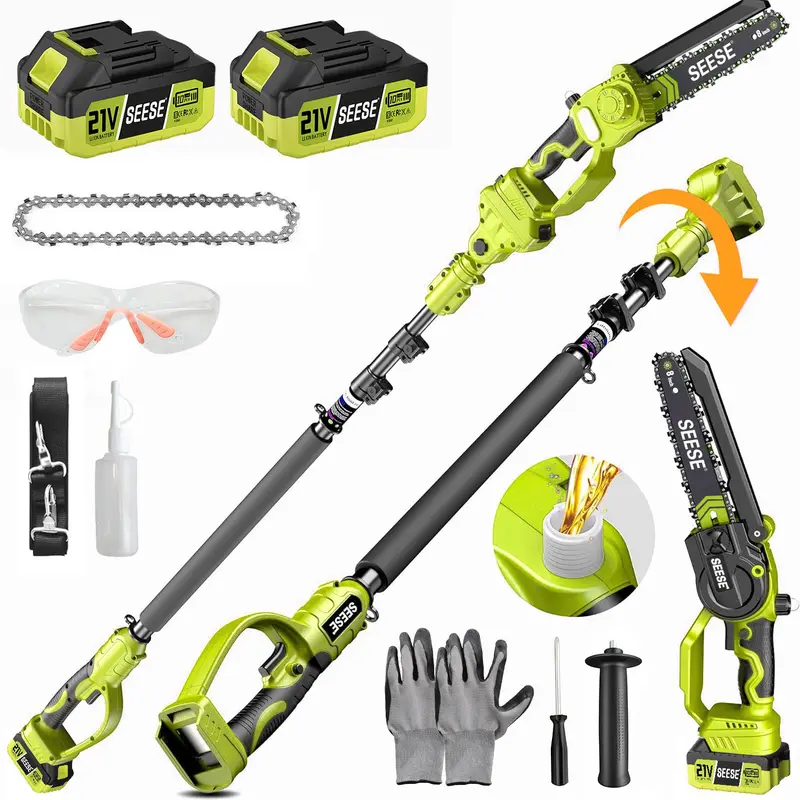SEESE 2-in-1 Cordless Pole Saw and Mini Chainsaw