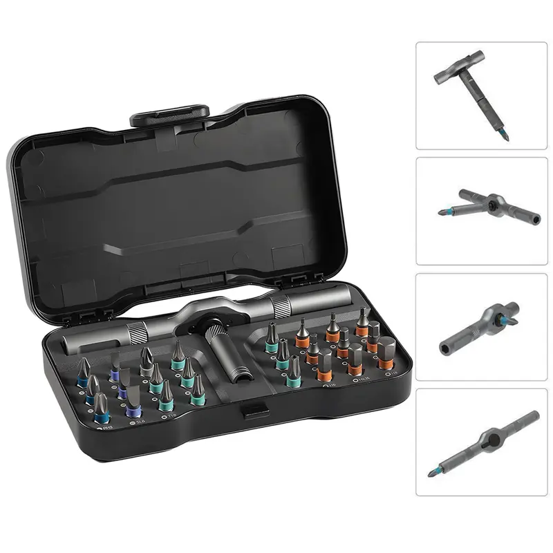 SEESE 24-in-1 Magnetic Ratcheting Screwdriver Set