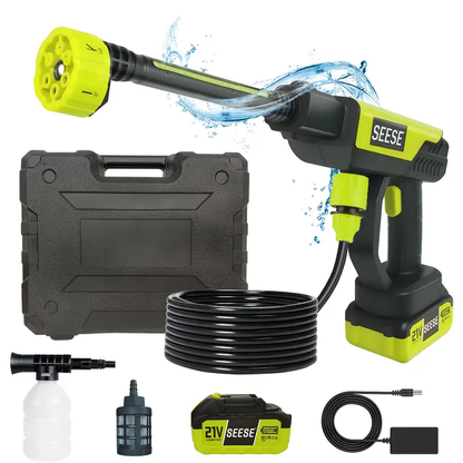 SEESE Cordless Portable Power Cleaner with 6-in-1 Nozzle