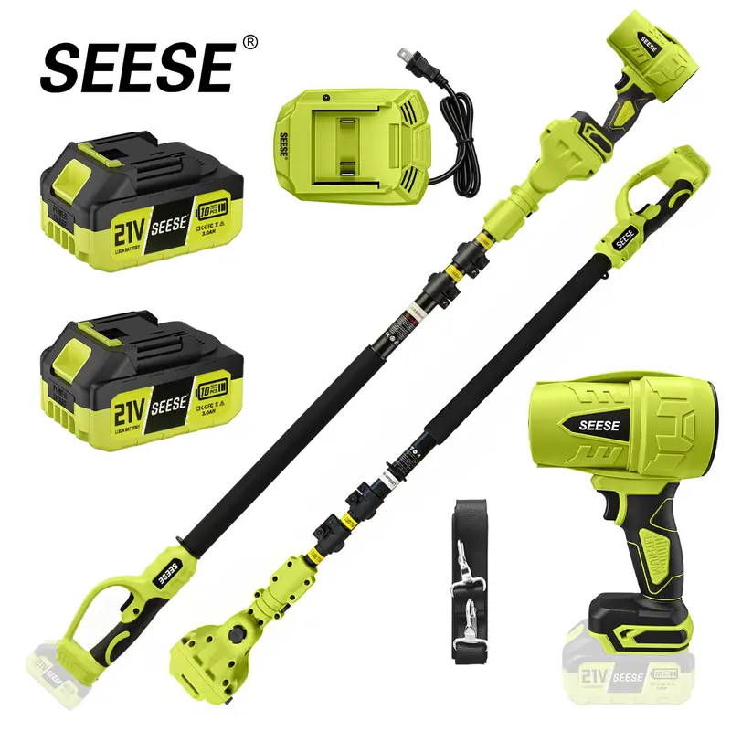 SEESE 2-in-1 Cordless Leaf Blower with Telescoping Pole