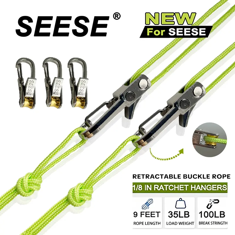SEESE Adjustable Rope Tensioners for Camping and Tie-Downs