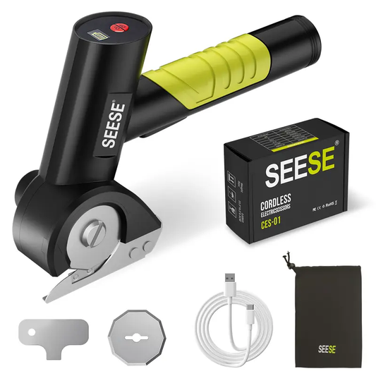 SEESE Cordless Electric Scissors for Cardboard and Fabric