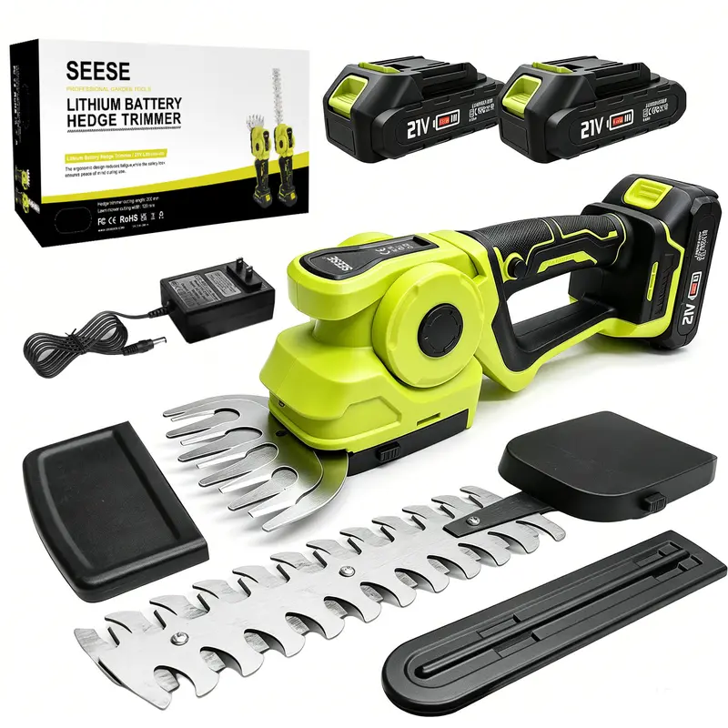 SEESE 2-in-1 Cordless Grass Shears and Shrub Trimmer