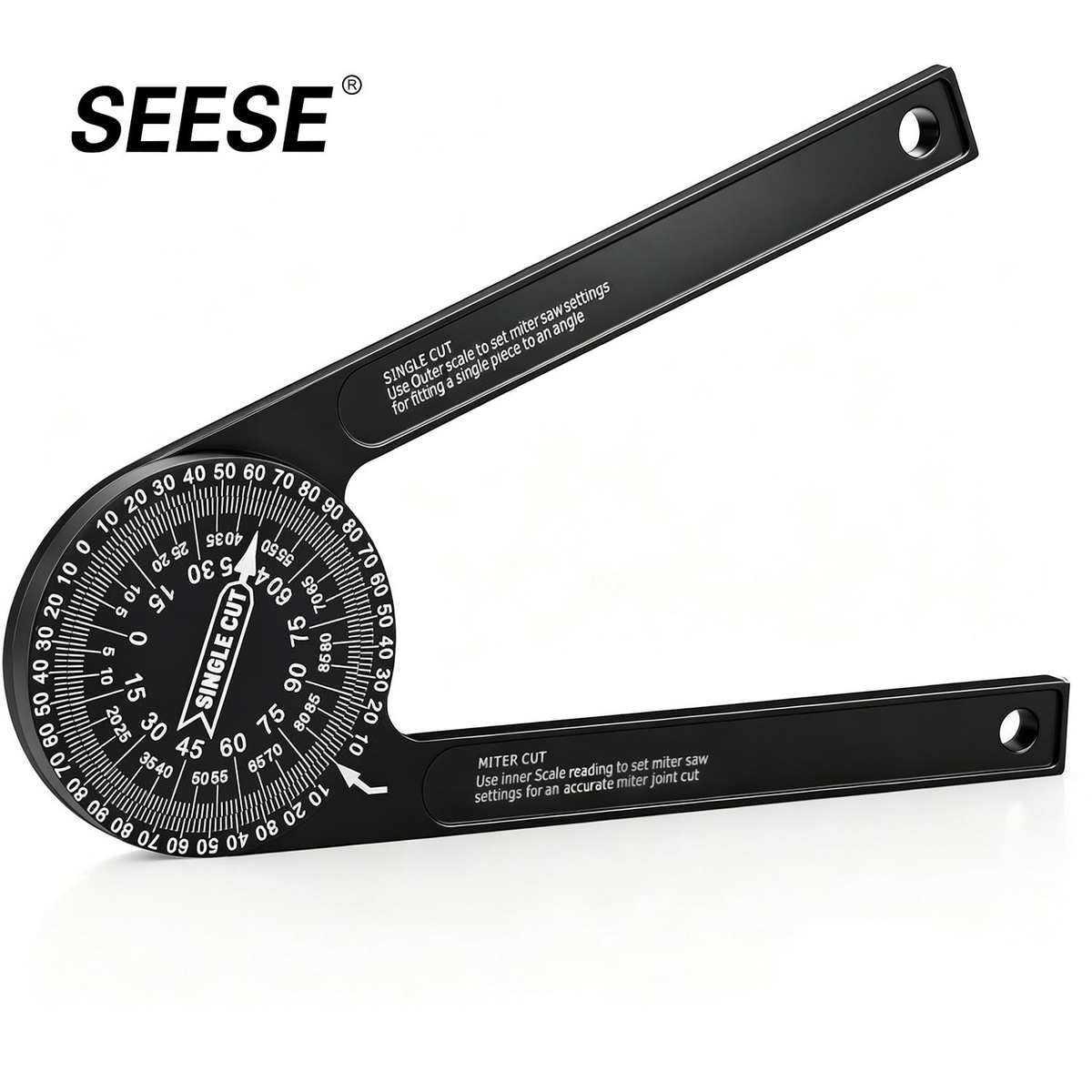 SEESE Aluminum Miter Angle Finder for Woodworking