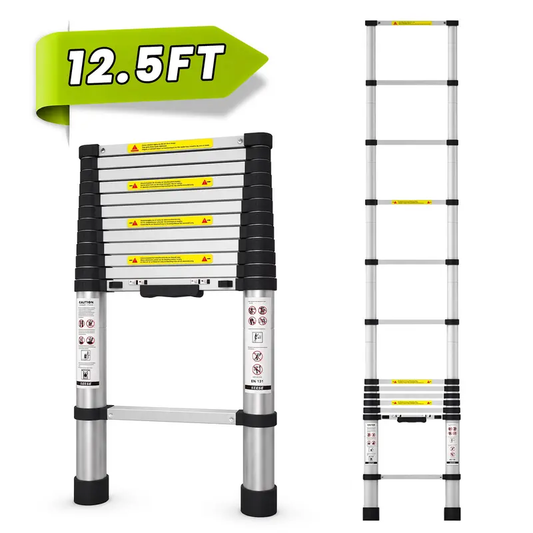 SEESE 12.5-Foot Aluminum Telescoping Ladder