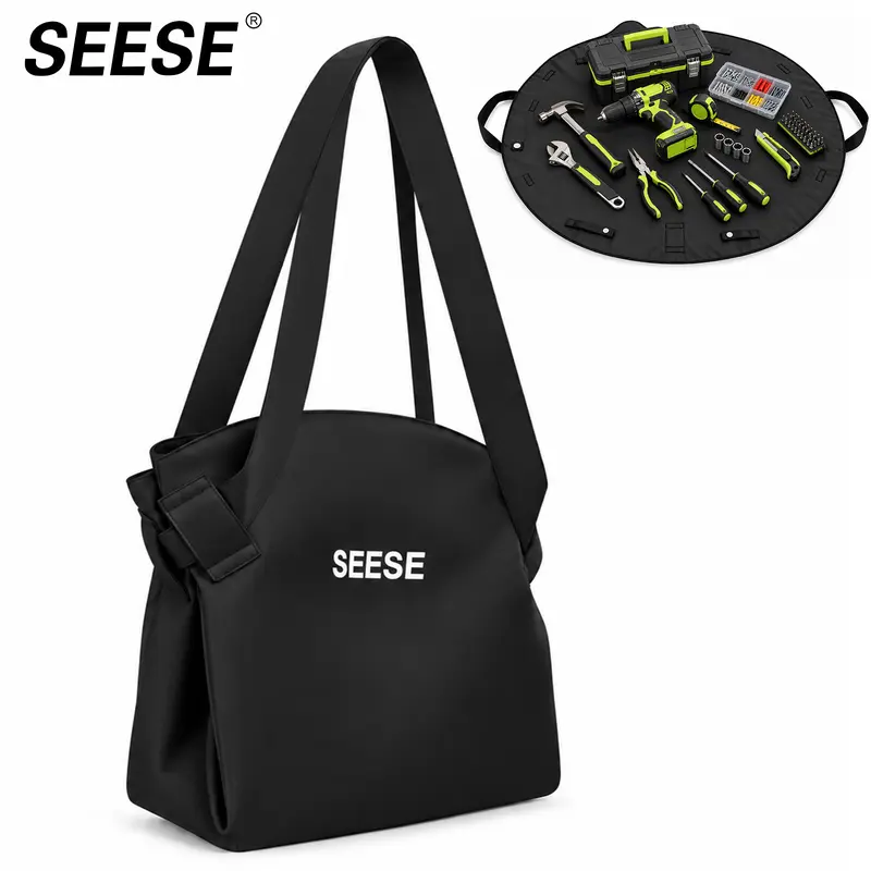 SEESE 2-in-1 Convertible Tool Tote with Shoulder Strap